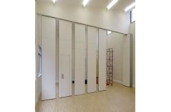 China Melamine Acoustic Partition Wall For Function Hall , Sliding Soundproof Room Dividers supplier