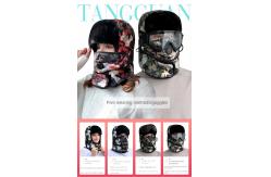 China Black Cool Military Tactical Masks , Custom Tactical Skull Face Mask Skeleton supplier