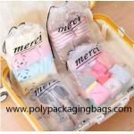 Transparent PE Drawstring Plastic Bags For Garment Storage for sale