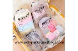 China Transparent PE Drawstring Plastic Bags For Garment Storage supplier