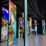 Transparent Folding Outdoor Sliding LED Screen  Aluminum Alloy for sale