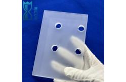 China Custom Glass Round Frosted Shaped Plate Laser Perforated Quartz Disk Quartz Plate supplier