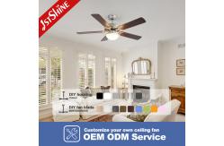 China Modern Design Smart Home Remote Control LED Ceiling Fan Light with 2- Coverage supplier
