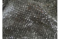 China Sparkly Sequin Aluminum Mesh Fabric Pyramid Flake Jointed For Garment supplier