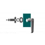 L Thread Garage Door Handle Lock