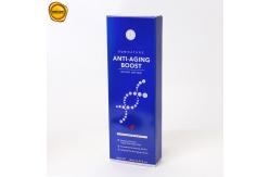 China Custom Skincare Packaging Box Lotion Box Silver Paper Blue Printing Paper Box supplier