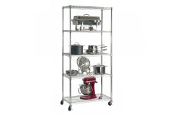 China Zinc Coated Industrial Wire Shelving With 5 Casters For Cleanroom Equipment supplier