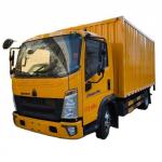 Customized HOWO 4*2  4.2M Van Trucks Cargo Van Truck for Chemical Goods for sale