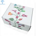 Custom Printing HigH Flat End Pack Die Cut Folding 3-ply Corrugated White Flower Mailer Boxes for sale