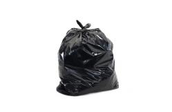 China PE Drawstring Garbage Bin Liner Black Heavy Duty Trash Can Liners supplier