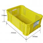 Fruit Yellow Stackable Plastic Crate Reusable Plastic Moving Boxes