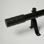 Black Single Type 28mm Square Bay Window Curtain Pole for sale