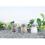 Useful And Aesthetically Attractive Glass Salt Pepper Shaker Set With Condiment for sale