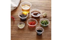 China Disposable Plastic Multiple Specifications Hinged Mini Sauce Cup With Lid supplier