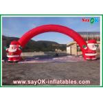 Oxford Cloth Red Christmas Inflatable Arch , Inflatable Christmas Archway for sale
