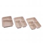 100% Natural Sugarcane Fiber Square Disposable Plates Biodegradable for sale