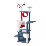 Wood Plush Fabrics DIY Cat Tree House Tower For Large Cats for sale