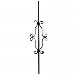 Decorative Exterior Wrought Adjustable Iron Balusters Elements Floral Types for sale