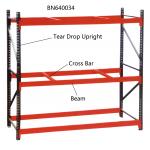 10’ Tall Teardrop Pallet Rack System Full Welded Upright Frame And Step Beam for sale