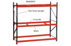 China 10’ Tall Teardrop Pallet Rack System Full Welded Upright Frame And Step Beam supplier