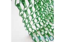China Green Shower Metal Chain Link Curtains Ceiling Parallel Straight supplier