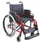 Affordable Foldable Aluminum Manual Wheelchair With Quick Release Pneumatic Rear Wheel for sale