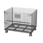 Folding Anti Curve Wire Mesh Pallet Cage Euro 800x600 500Kg for sale