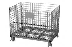 China Folding Anti Curve Wire Mesh Pallet Cage Euro 800x600 500Kg supplier