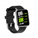 Black Waterproof Smart Watch Life Monitoring Assistant Voice Control Home Device