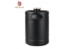 China Homebrew 64oz CO2 Mini Keg Dispenser , Matte Black Coated Mini Keg Growler Dispenser supplier