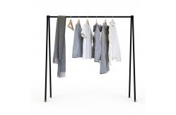 China Economical and Practical Folded Garments Metal Clothing Display Rack supplier