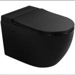 Special Design Tankless Wall Hung Toilet Matt Black Color For Luxury Hotel for sale