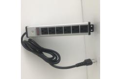 China Metal Clips 6 Outlet Multi Plug Extension Sockets Aluminum Shell supplier