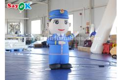 China 1.5m Height Inflatable Cartoon Characters Police Model For Advertiement supplier