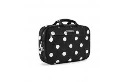 China Wave Point Print Polyester Travel Toiletry Bag supplier