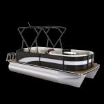 China Luxury LED Navigation Lights Electric Pontoon Boat Seagrass / EVA Floor manufacturer