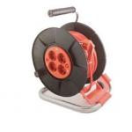 25m 50m Red 4 Socket Electrical Extension Cord , Retractable Extension Cord 250V 16A for sale