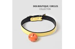 China Soft Adjustable Leather Cat Collar With Bell Metal Buckle supplier