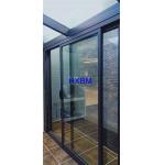 Grey Color Internal Folding Sliding Doors , Double Glazed Aluminium Doors Durable for sale