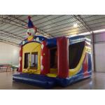 Simple inflatable circus clown bouncy castle PVC material inflatable combo bouncer with slide inflatable jumping house for sale