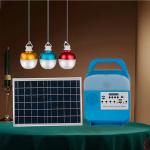 9W 3PCS Solar Powered LED Lights Portable Solar Home Lighting System