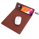 Customized Led brand logo wireless charging office mouse pad for mobile phone charging for sale