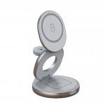 Metal Texture Foldable Magsafe Charger Qi Enabled Zinc Alloy Wireless Charger For Multiple Devices for sale