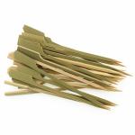Food Grade Disposable Flat Bamboo Paddle Skewer With Custom Logo