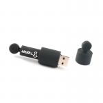 Data Encryption Round Custom USB Flash Drives PVC/Silicone Material for sale
