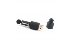 China Data Encryption Round Custom USB Flash Drives PVC/Silicone Material supplier