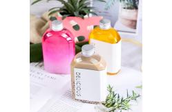 China 350ml Plastic Juice Disposable Beverage Bottles Tasteless Odorless Flat Shape supplier