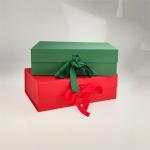 Folding Magnetic Cardboard Paper Gift Box With Ribbon Handle For Jewelry Cuttery Flatware for sale