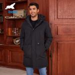 3xl Business Elegance Double Warmth Long Detachable Hood Winter Thickened Jacket For Men for sale