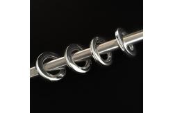 China Silver White 5mm Thickness Mesh Drapery Rod Rings supplier
